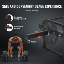 VEVOR Barre Hexagonale Musculation Longueur 141,5 cm Diamètre 25 mm Trap Bar Charge 225 kg avec Pieds pour Squat Soulevé de Terre Haussement d’Épaules Deadlift Haltérophilie Équipement de Gym Domicile