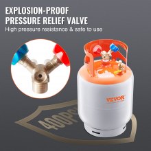 VEVOR Bouteille de Récupération de Réfrigérant Fluide Frigorigène 22,7kg 400PSI