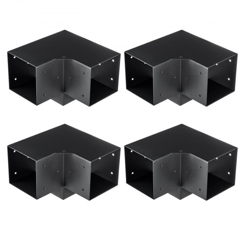 Kit Support Pergola VEVOR 14 Pièces - Pour Poteaux Bois 92x92 Mm - Acier Carbone Revêtu - Inclut Boulons