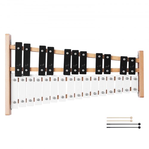Glockenspiel 27 Notes Professionnel - Touches Métal Colorées, Gamme G2-A5, Avec 4 Maillets Et Sac De Transport - Pour Débutants Et Adultes