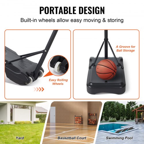 Paniers De Basket-ball ProSport Panier De Basket Exterieur - Panier De Basket Sur Pied 3m05 Panier De Basket Enfant