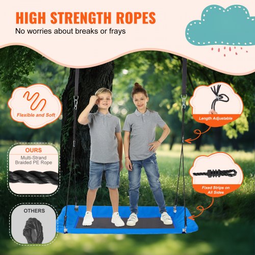 Mophorn – Balançoire soucoupe 40 pouces – Siège en tissu Oxford 900D – Capacité 750 lb – Cordes Mophorn – Balançoire soucoupe 40 pouces – Siège en tissu Oxford 900D – Capacité 750 lb – Cordes