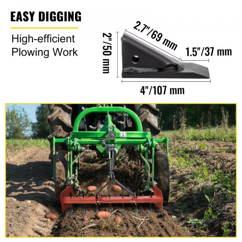 6 Tiges De Labourage Pour Lame Caisson - 410 X 209 Mm - Dents Amovibles - Pour Tracteur, Nivellement, Terrassement