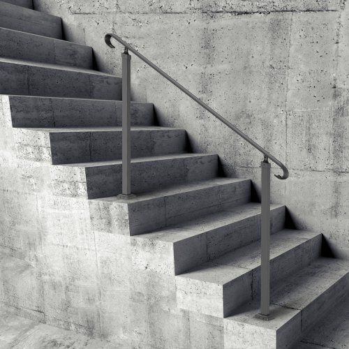 Garde-corps Escalier VEVOR Fer Forgé - Réglable 3 Marches, 140 Cm - Noir