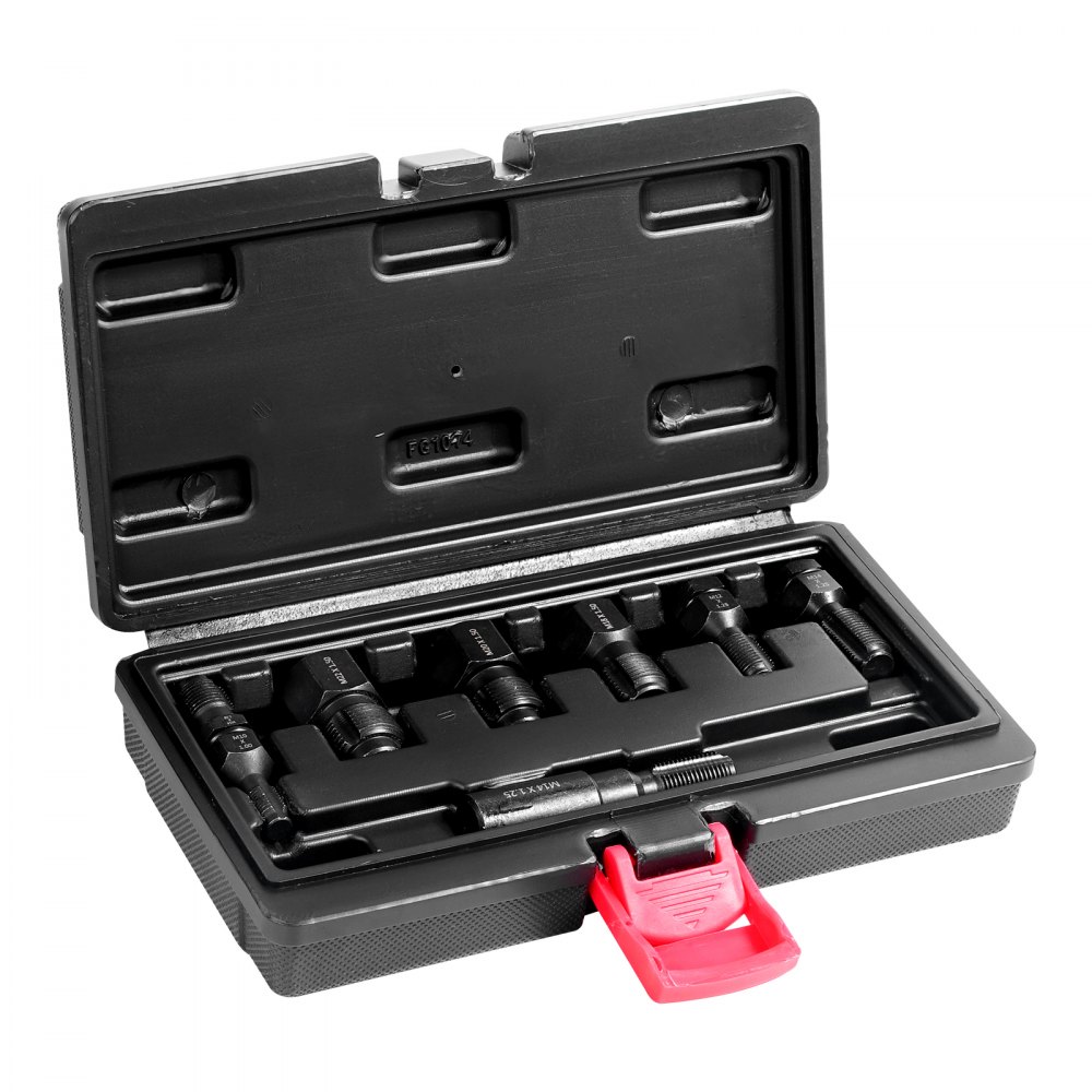 VEVOR 7PCs Kit Outils à Restaurer les Filetages Abîmes Métriques pour Véhicules