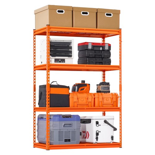 Étagère de rangement avec roulettes, 4 niveaux réglables, étagère Étagère de rangement avec roulettes, 4 niveaux réglables, étagère