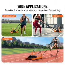 VEVOR Traîneau de Puissance Poussée et Traction pour Fitness Entraînement Orange