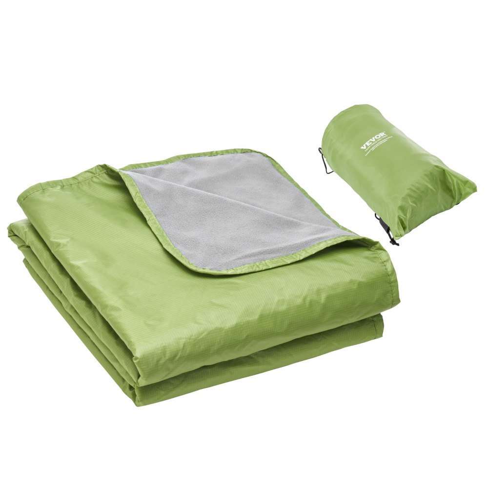 VEVOR Couverture de Camping Stade Chaude Polaire Polyester 2x1,5 m Vert Armée