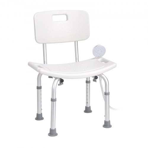 Chaise De Douche VEVOR Réglable En Hauteur - Supporte 158,8 Kg, 6 Niveaux, Légère