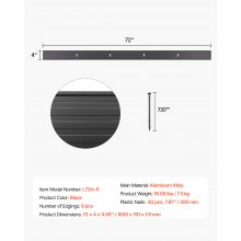 VEVOR Bordure Paysagère Jardin Métal Résistante à la Rouille 8PCS 1830x101 mm