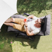 VEVOR Fauteuil Inclinable Zéro Gravité 825 mm Transat Jardin Intérieur Extérieur