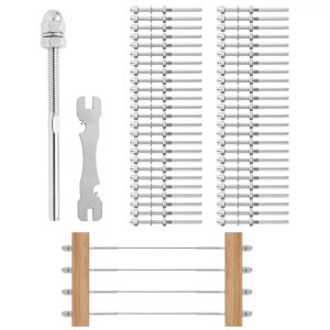 50 Tendeurs De Câble 1/8" En Acier Inox T316 - Pour Garde-corps Et Ponts - Neuf