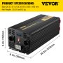 VEVOR Onduleur à onde sinusoïdale modifiée 6000 W CC 12 V à CA 230 V écran LCD