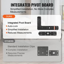 VEVOR Kit de matériel de lit escamotable pour lit double vertical pliant de luxe