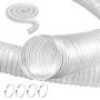 VEVOR Tuyau Flexible d'Aspiration Collecte de Poussières 63 mm x 3 m PVC Épais