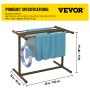 Porte-serviettes de piscine VEVOR avec 5 barres, dimensions : 40"x18"x40", et une capacité de charge maximale de 55 lb.