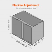 VEVOR Plateau Tournant pour Meuble d’Angle Tourniquet 2 Niveaux Placard Cuisine