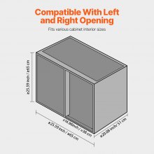 VEVOR Organisateur d'Angle Coulissant Placard 2 Niveaux 4 Étagères 60,5x45,5 cm