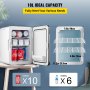 VEVOR 10L Mini Réfrigérateur Portable 48W Mini Frigo Glacière Garder au Chaud Froid Ac 220V Dc 12V Petit Frigo Portatif Silencieux pour Soins de Santé