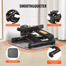 VEVOR Stepper à Torsion pour Fitness à Domicile avec Bande de Résistance Noir