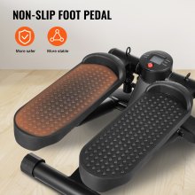 VEVOR Mini Stepper d’Exercices Fitness à Domicile avec Bande de Résistance Noir