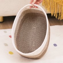 VEVOR Panier de Rangement Corbeille à Linge Corde Coton Tissé 22 L Lot de 3