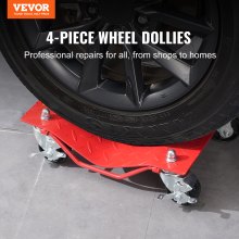 VEVOR 4PCs Chariots de Manutention de Voiture Déplace Véhicules Charge 3,6T