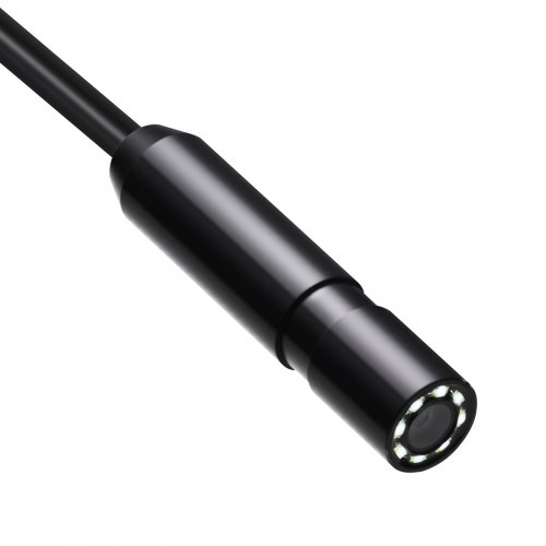 VEVOR Endoscope Caméra Inspection 15m Semi-Rigide HD 1920P - 8 LED Réglables, IP67 Étanche, Compatible Android IOS, Pour Plomberie Auto Moteur