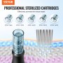 VEVOR Stylo microneedling derma professionnel électrique 6 vitesses 22 aiguilles