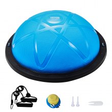 VEVOR Ballon d'Équilibre Demi-ballon de Yoga 58 cm Bande de Résistance Bleu