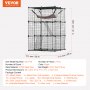 VEVOR Grande Cage Chat 3 Niveaux Enclos Métallique 711x711x1041 mm avec Hamac