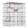 VEVOR Grande Cage Chat 4 Niveaux Enclos Métallique 1371x1041x1754 mm avec Hamac