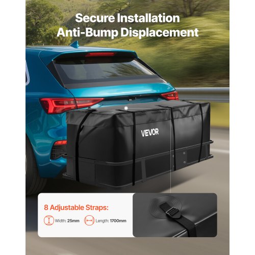 Sac De Transport Pour Attelage VEVOR 20 Pi³ (0,566 M³) - Imperméable PVC 840D - 6 Sangles Renforcées - Pour SUV, Camion, Fourgonnette