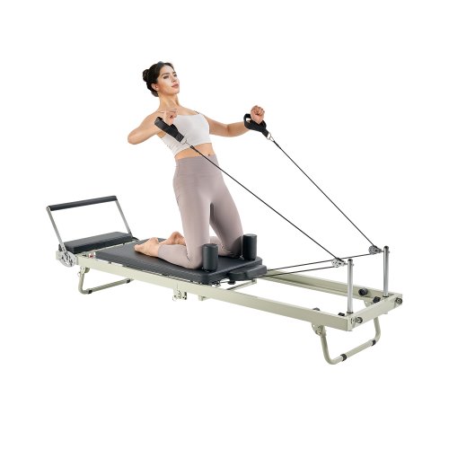 Planche Pilates Reformer 4-en-1 Pliable – Violet, Multifonction Abdominaux, Bande Résistance, 400 Lbs, Usage Maison