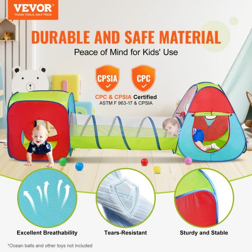 Tente De Jeu VEVOR – Château Gonflable Pour Enfants – Princesse Avec Tunnel – Valise Incluse