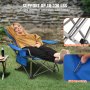 VEVOR Chaise de Camping Inclinable Portable 150 kg pour Maison Extérieur Bleu