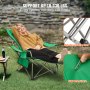 VEVOR Chaise de Camping Inclinable Portable 150 kg pour Maison Extérieur Vert