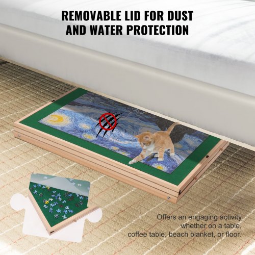 Plateau De Puzzle Portable Avec Support Réglable Et 6 Trieurs - Pour Puzzles Jusqu'à 1000 Pièces (74x56 Cm)