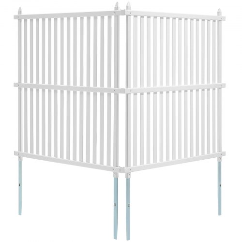 Clôture Confidentialité Bois VEVOR 2 Panneaux - Brise-Vue Climatiseur Jardin 1100x982mm Avec Piquets Métalliques