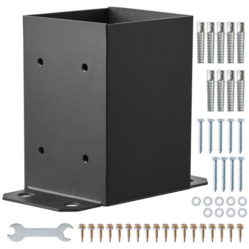 Lot De 4 Supports De Poteau De Clôture, Base De Poteau De Clôture