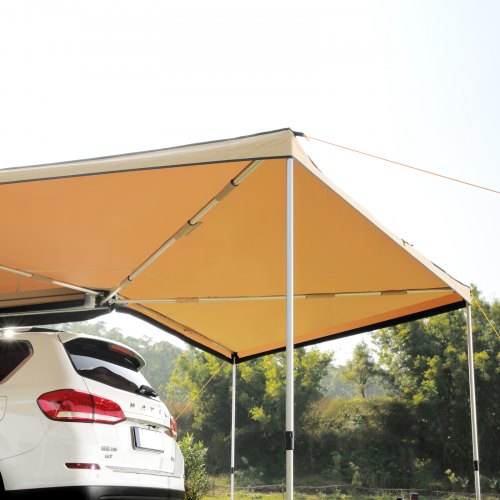 Auvent De Voiture 270° En éventail - Tente Latérale Ouverture Rapide, Imperméable Et Coupe-vent