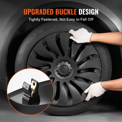 VEVOR Enjoliveurs Jante Tesla Model Y 2021-2023 - 4 Pièces Protection Roues Complète