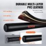 cuir PVC multicouche durable avec tissu crypté, surcollage et doublure intérieure en latex pour barre de boxe rotative à montage mural VEVOR.