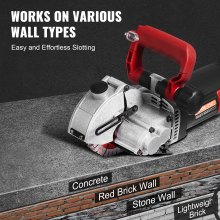 VEVOR Découpeuse de Cannelure de Mur Rainure Profondeur 34 mm Machine de Découpe de Rainures Murales 4800 W 220 V Découpeuse Électrique de Cannelure de Chasseur Rainureuse Béton Max. 5 pièces Lames