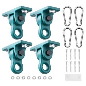 VEVOR Crochets De Balançoire Lot De 6 – Charge 386 Kg/pièce – Acier Inoxydable, Roulement Fluide