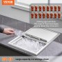 VEVOR Bac à Glace Encastrable 683x455x536 mm Boîte Isotherme pour Glace en Inox