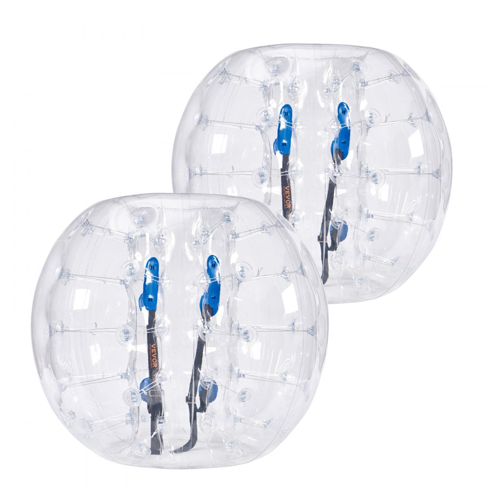 VEVOR Bulle Gonflable Transparente de 1,2 m 2PCs pour Adolescents et Adultes Balle Pare Chocs à Bulles en PVC pour Hamster Humain 0,8 mm d'Épaisseur pour Jeux d'Équipe en Plein Air Jouets Pare-chocs