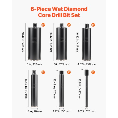 Couronne Diamantée Pour Perceuse BoDi-TOOLS - Ø 92 Mm, Longueur 400 Mm, Emmanchement 1 1/4" - Pour Perçage Béton, Béton Armé