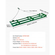 VEVOR Herse Traînée Râteau Niveleur Remorquable 243,5x50cm pour VTT UTV Tracteur