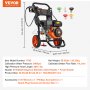 VEVOR Nettoyeur haute pression à essence 3400 PSI 10 L/min 5 buses pour voitures